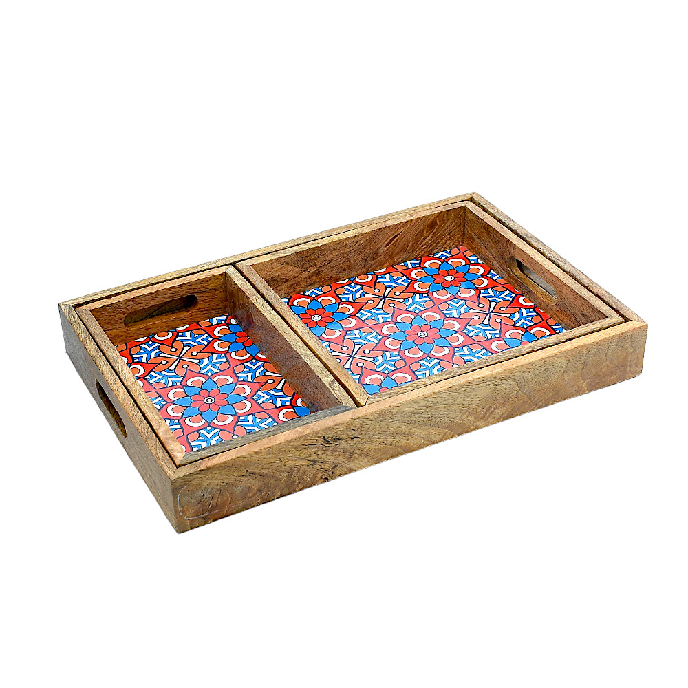 Mango Homes Mango Wood Handle Tray