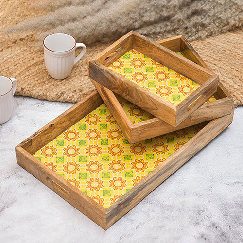 Mango Homes Mango Wood Handle Tray