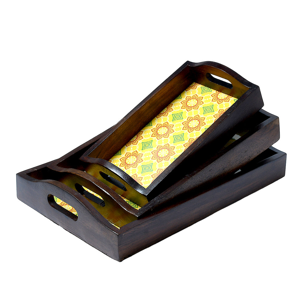 Mango Homes Mango Wood Rectangular BP Tray