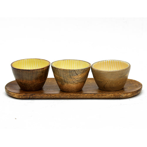Mango Homes Marigold Printed 3Pcs Bowl