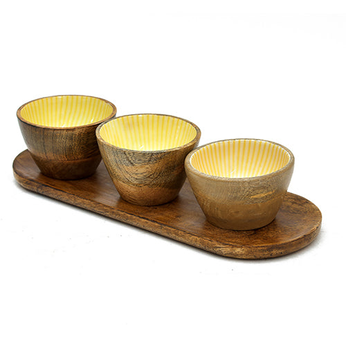 Mango Homes Marigold Printed 3Pcs Bowl
