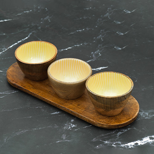 Mango Homes Marigold Printed 3Pcs Bowl