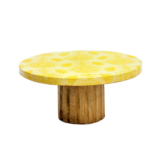 Mango Homes Wooden Printed Cake Stand