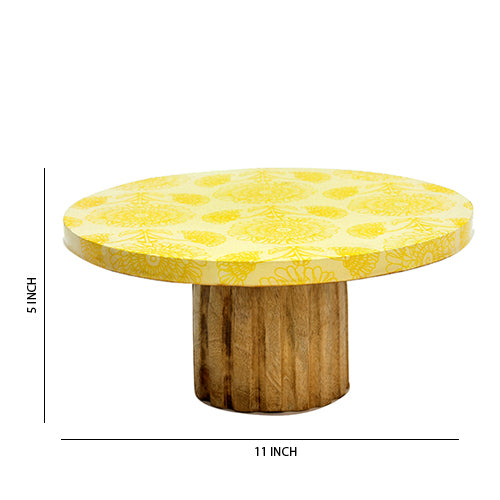 Mango Homes Wooden Printed Cake Stand