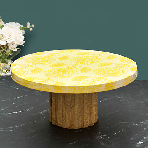 Mango Homes Wooden Printed Cake Stand