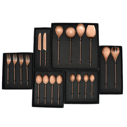 Mango Homes Luxurious 20-Pieces Rose Gold Stainless Steel Cutlery Set