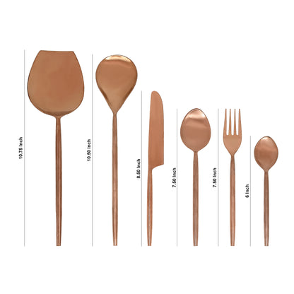 Mango Homes Luxurious 20-Pieces Rose Gold Stainless Steel Cutlery Set