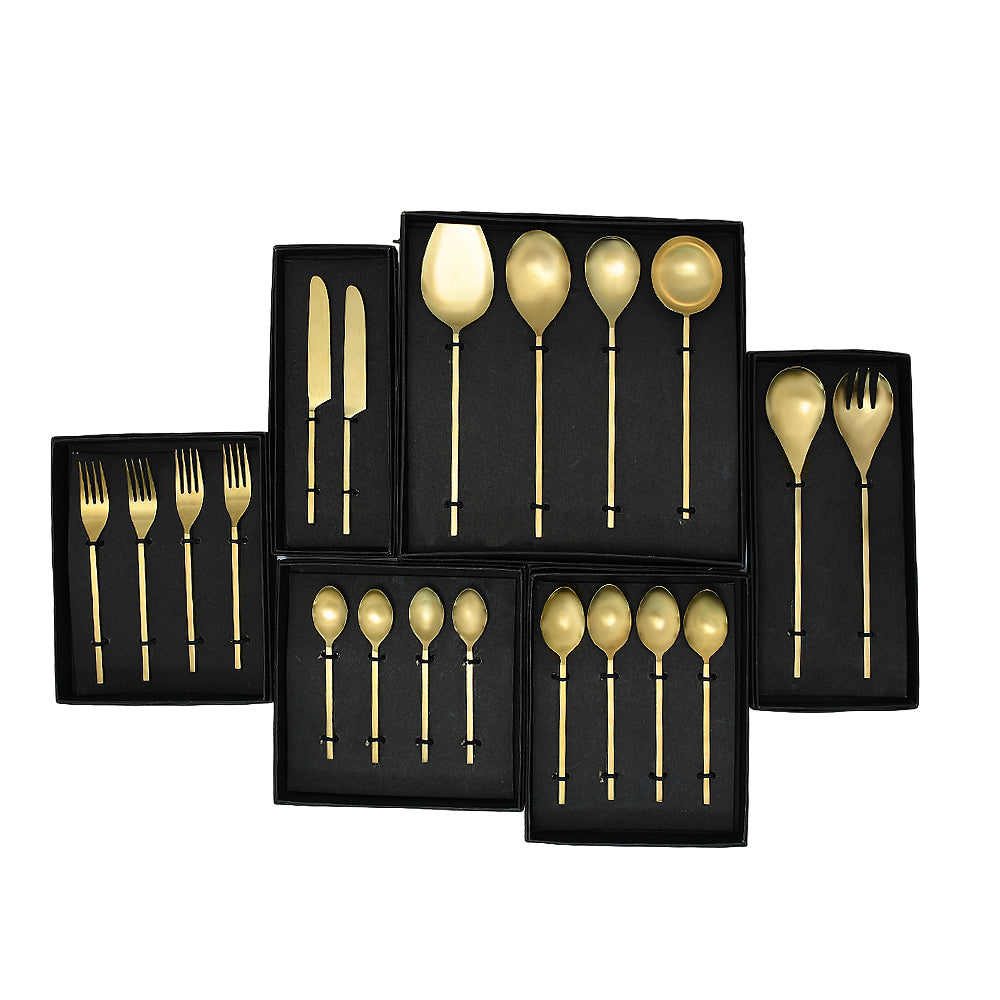 Mango Homes Luxurious 20-Pieces Golden Stainless Steel Cutlery Set