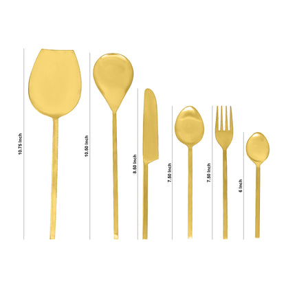 Mango Homes Luxurious 20-Pieces Golden Stainless Steel Cutlery Set