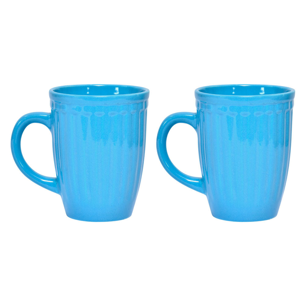 Mango Homes Ocean Blue Ceramic Mug (PACK OF 2)