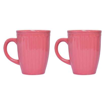 Mango Homes Elegant Peach Ceramic Mug (PACK OF 2)