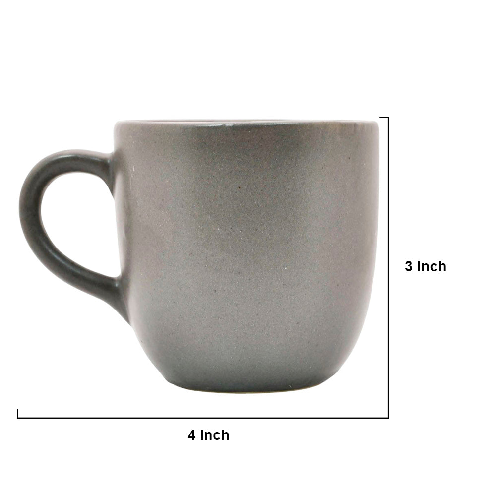 Mango Homes Simple & Elegant Grey Ceramic Cup (PACK OF 2)