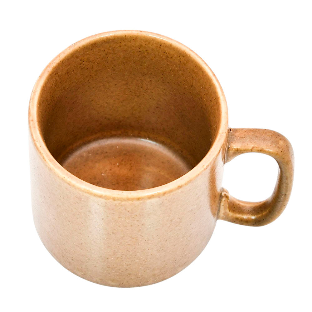 Mango Homes Handcrafted Light Brown Ceramic Mug (PACK OF 2)