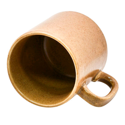 Mango Homes Handcrafted Light Brown Ceramic Mug (PACK OF 2)