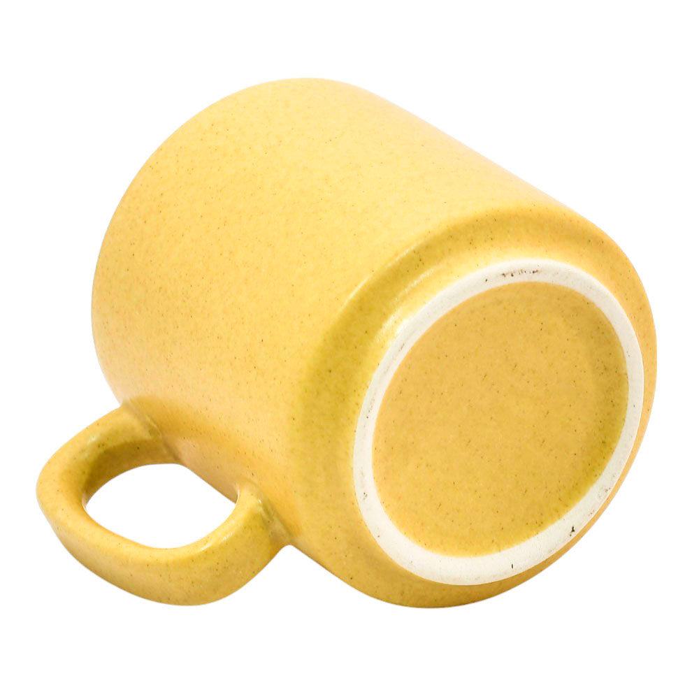Mango Homes Sunny Yellow Ceramic Cup (PACK OF 2)