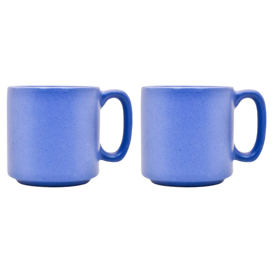 Mango Homes Handmade Blue Ceramic Coffee Mug (PACK OF 2)