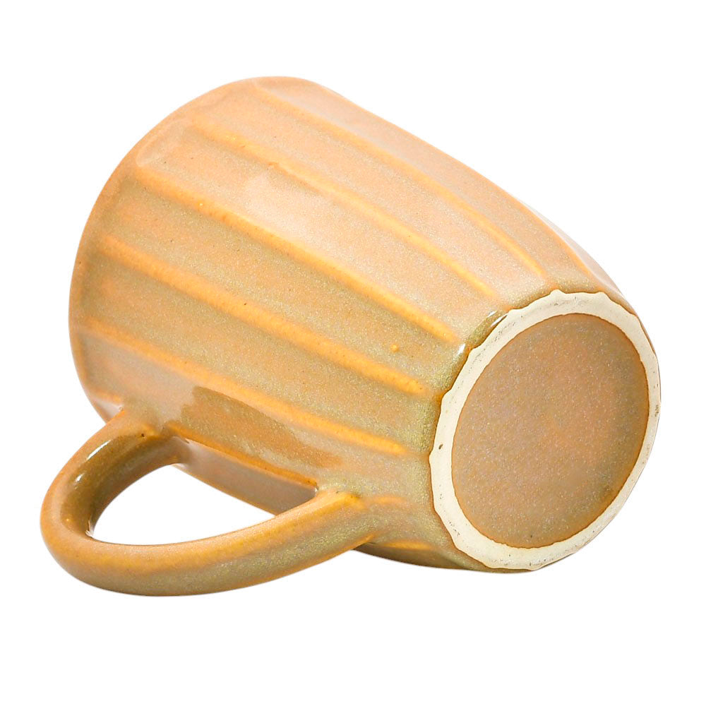 Mango Homes Bold and Beautiful Orange Lining Ceramic Mug (PACK OF 2)