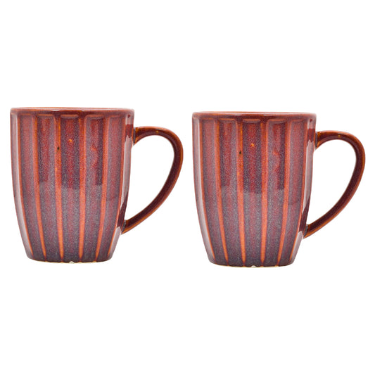 Mango Homes Unique Dark Red Lining Coffee Cup (PACK OF 2)