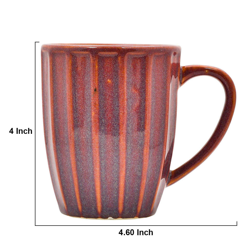 Mango Homes Unique Dark Red Lining Coffee Cup (PACK OF 2)
