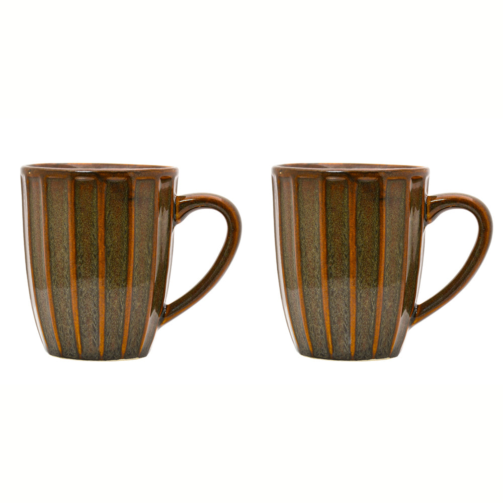 Mango Homes Organic Brown Lining Coffee Mug (PACK OF 2)