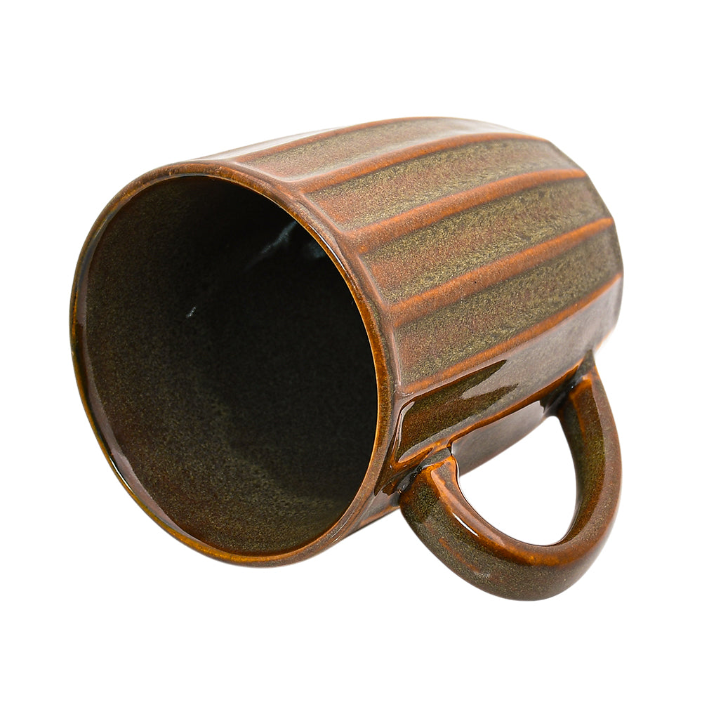 Mango Homes Organic Brown Lining Coffee Mug (PACK OF 2)