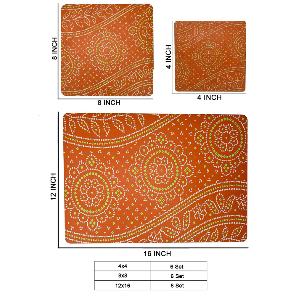 Nature-Inspired Floral Leaves Table Mat