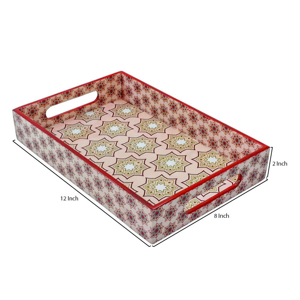 Versatile Pink Wooden Tray