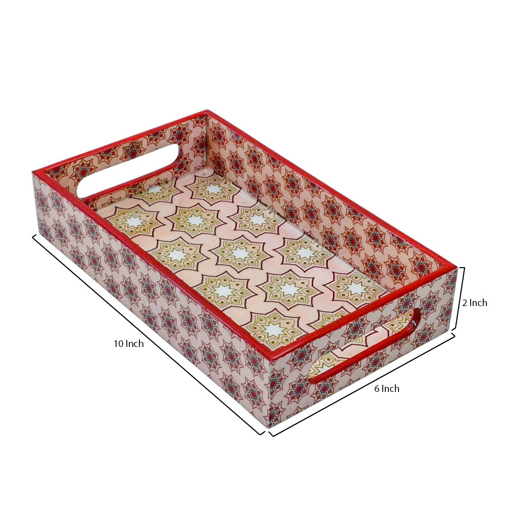 Versatile Pink Wooden Tray