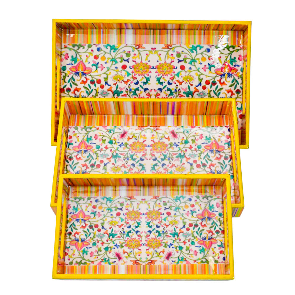 Eco-Friendly Colorful Wooden Tray