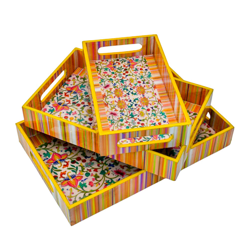 Eco-Friendly Colorful Wooden Tray